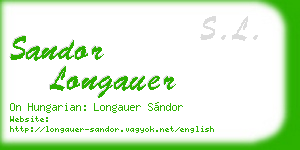 sandor longauer business card